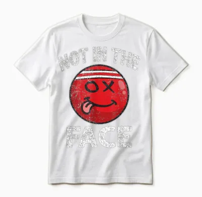 Nicht in Das Gesicht Roter Völkerball Brennball Unisex T-Shirt - White