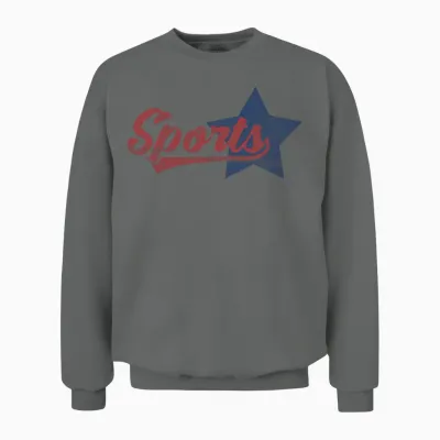 Sports Vintage Retro Lettering Unisex Sweatshirt - Graphite Heather