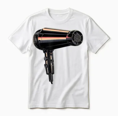 Déguisement Graphique Amusant De Sèche-Cheveux Unisex T-Shirt - White