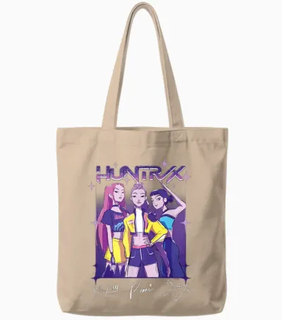 Kpop Demon Hunters Huntr/x Officially Licensed Tote Bags - Natural