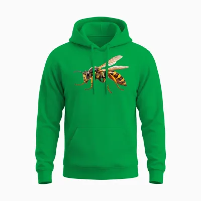 Entomologie Insekten Makro Entomologe, Wespe Unisex Hoodie - Irish Green