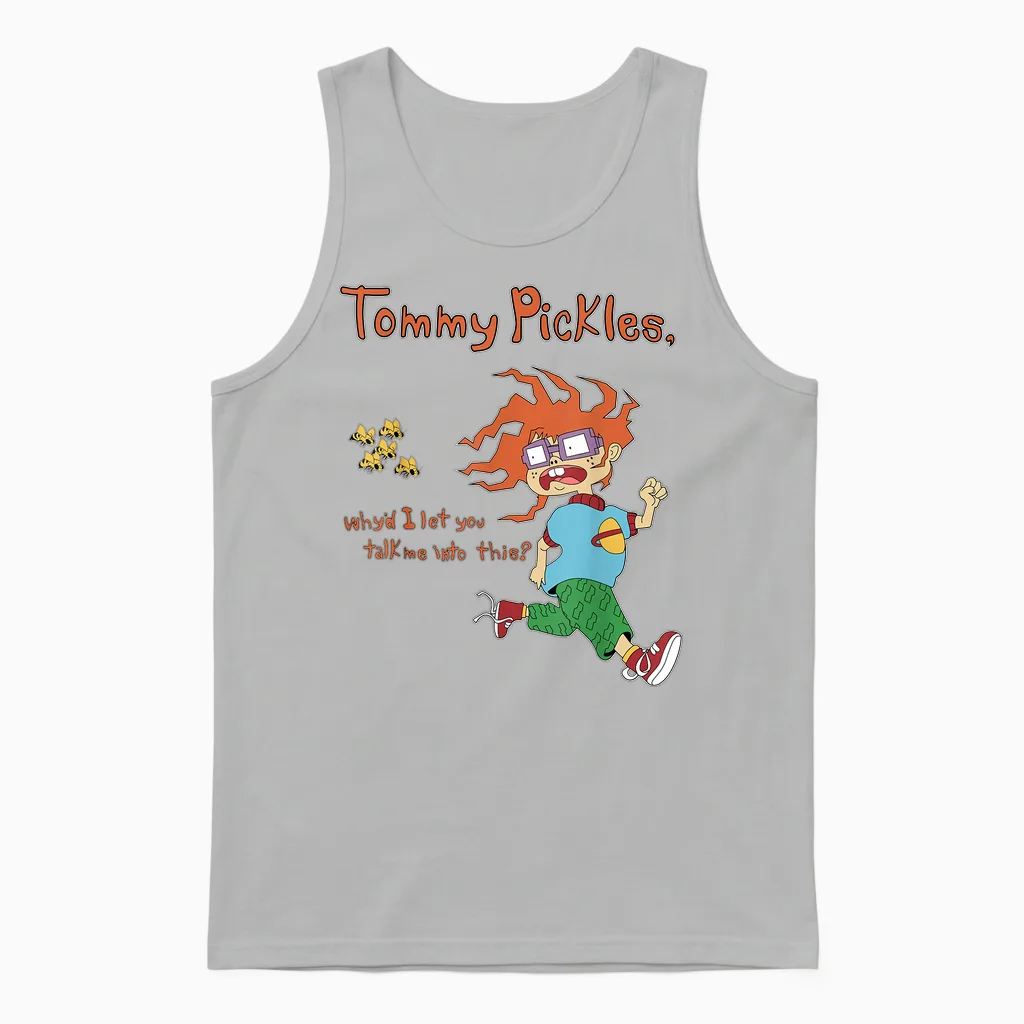 Mademark X Rugrats - Chuckie “tommy Pickles, Why’d I Let You Talk Me into This” Unisex Tank Top in Ash
