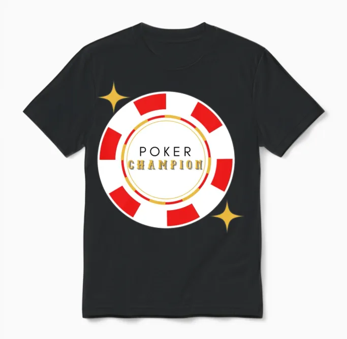 Poker Champion Unisex T-Shirt in Black