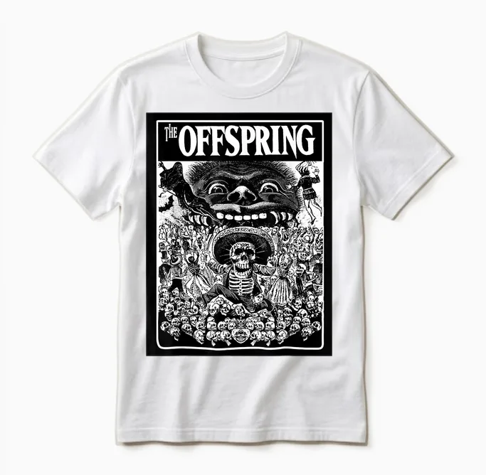 The Offspring Official Crowd Logo Unisex T-Shirt in White