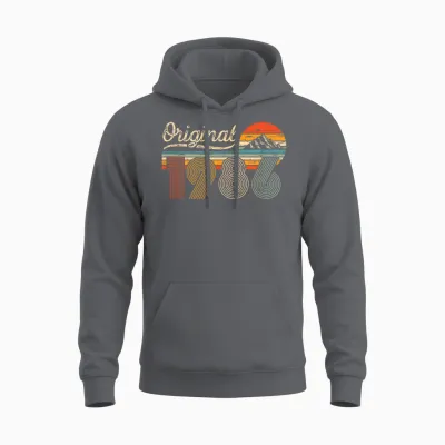 Original 1986 Jahrgang Vintage 40 Jahre Geburtstag Mann Frau Unisex Hoodie - Charcoal