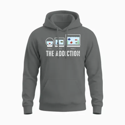 Aquarium Fun Aquarist Tank Addiction Fish Keeping Unisex Hoodie - Graphite Heather