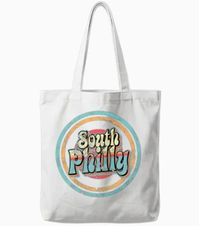 South Philly Retro Tote Bags - White