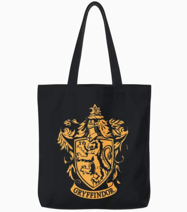 Harry Potter Gryffindor Coat of Arms Tote Bags in Black
