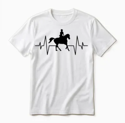 Horse Heartbeat Unisex T-Shirt - White