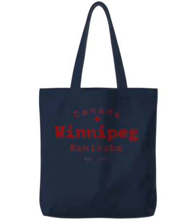 Winnipeg Manitoba Vintage Est 1873 Tote Bags - Navy