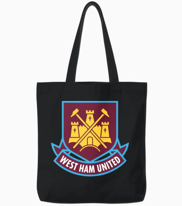 West Ham United Color Castle Gift Tote Bags in Black