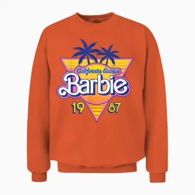 Barbie 1987 Summer Retro Logo - California Dream Unisex Sweatshirt - Orange