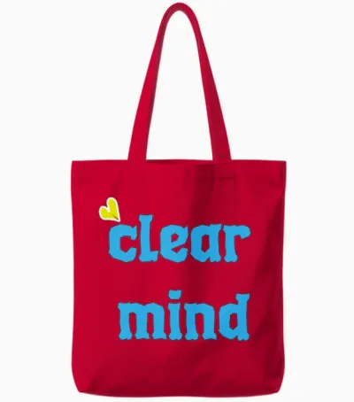 Clear Mind Tote Bags - Red