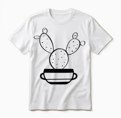 Cactus Funny Unisex T-Shirt - White