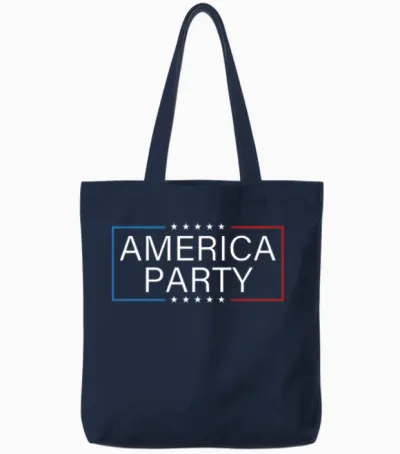 America Party 2025 New Political Party Tote Bags - Navy