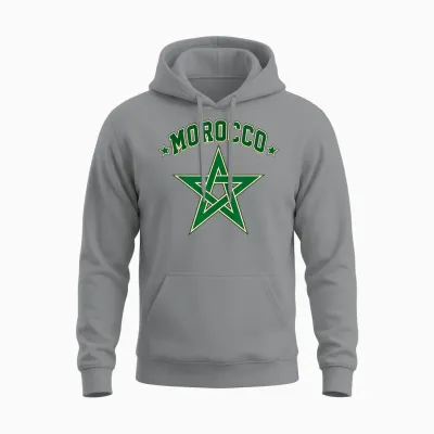 Maroc Drapeau Patriotique Marocain Unisex Hoodie - Sport Grey