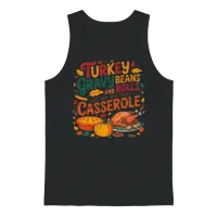 Unique Turkey Gravy Beans and Rolls Unisex Tank Top - Black – 1