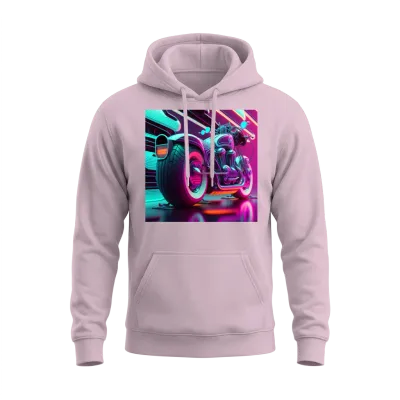 Ride the Retro Wave Unisex Hoodie - Light Pink