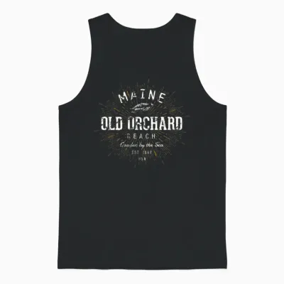 Retro Vintage Old Orchard Beach Unisex Tank Top - Black