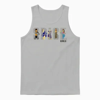 Official Spice Girls T-Shirt Album, White Unisex Tank Top - Ash