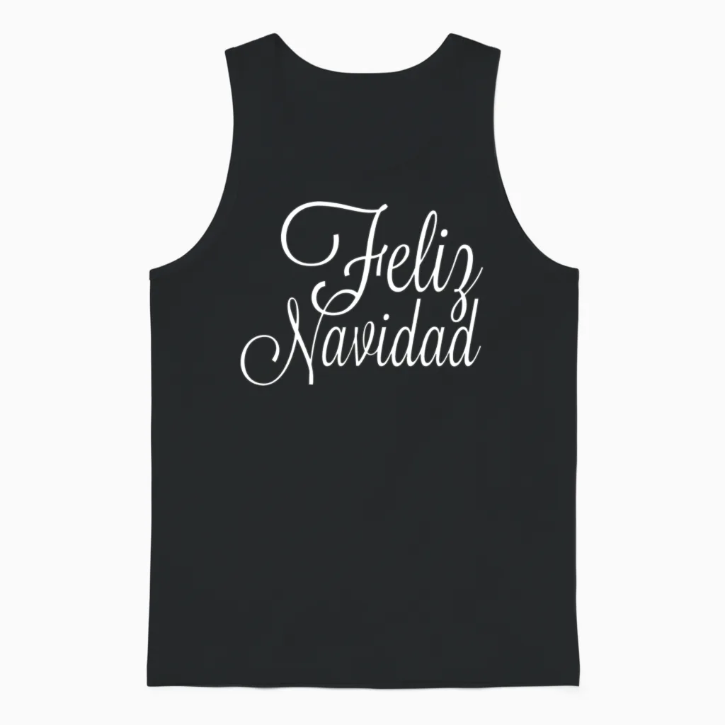 Feliz Navidad Unisex Tank Top - Black