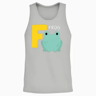 Frog Alphabet Funny Unisex Tank Top - Ash