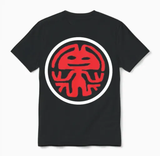 Rabbit in the Moon Abstract Unisex T-Shirt - Black