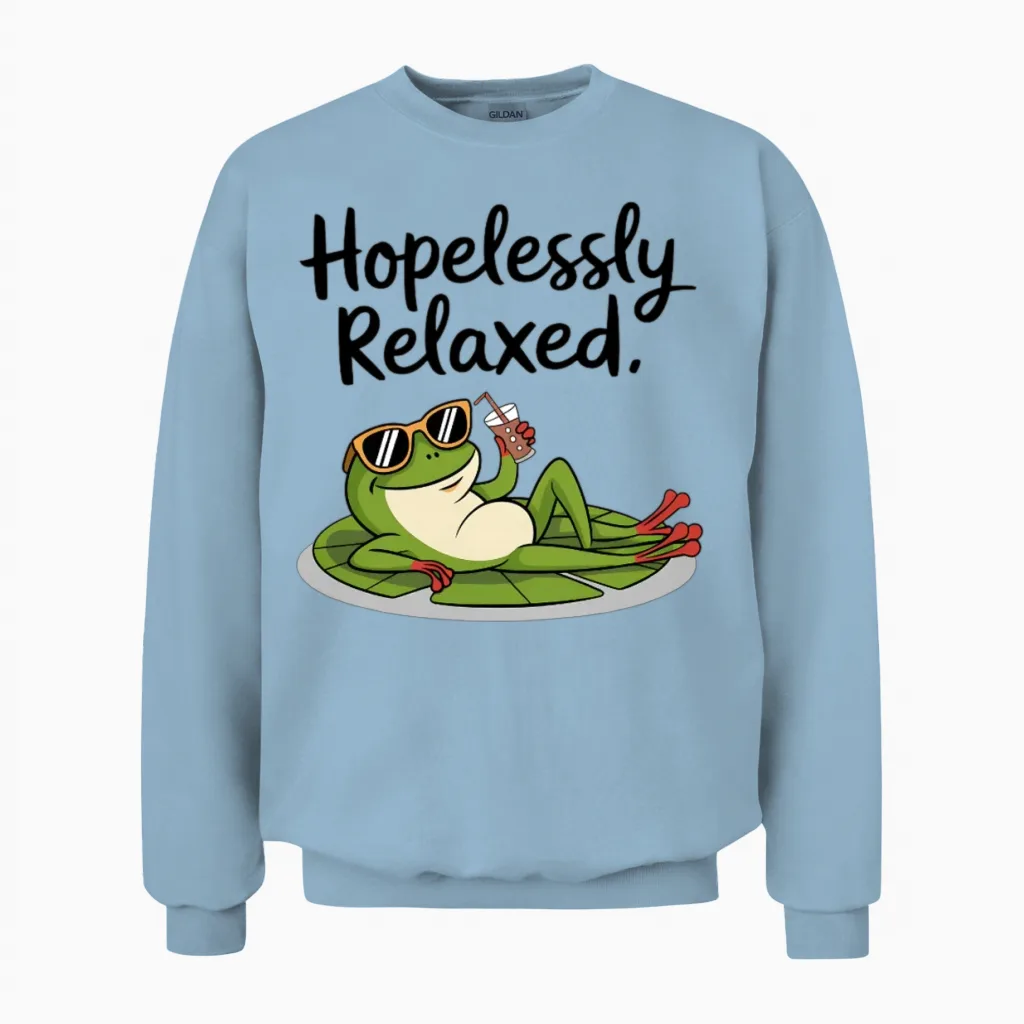 Funny Frog - Reptiles & Exotics Unisex Sweatshirt in Light Blue