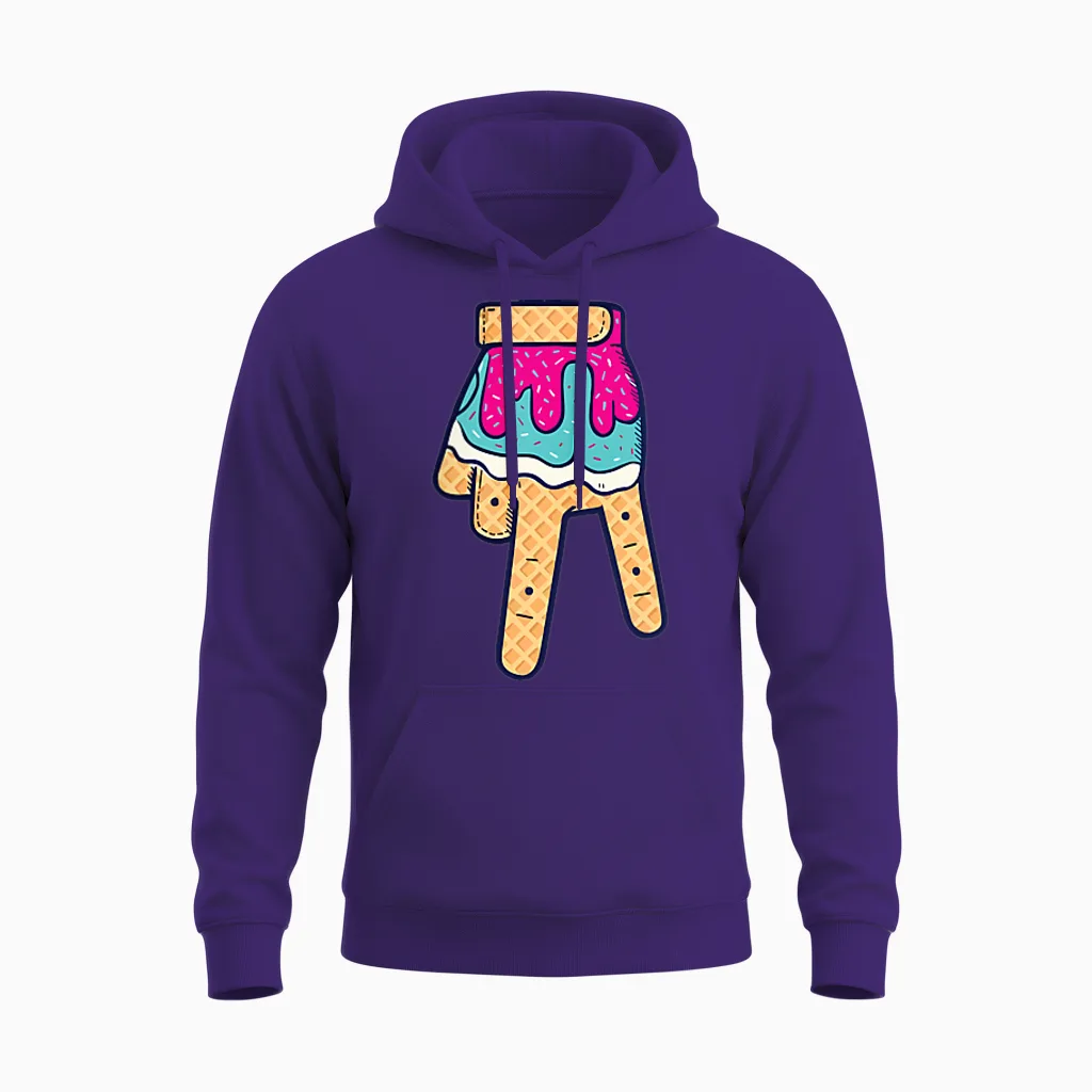 Baseball Drip for Boys Ice Cream Youth Boys Lifestyle 101 Unisex Hoodie in Purple