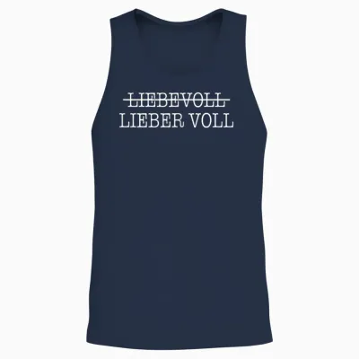 Liebevoll Lieber Voll Unisex Tank Top - Navy