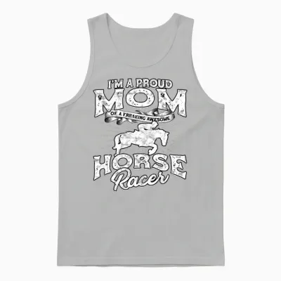 Horse Racing Mom Equestrian Horseback Horse Racer Unisex Tank Top - Ash
