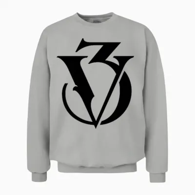Victoria 3 Strategy Game Icon Black T-Shirt, Grey, S Unisex Sweatshirt - Ash