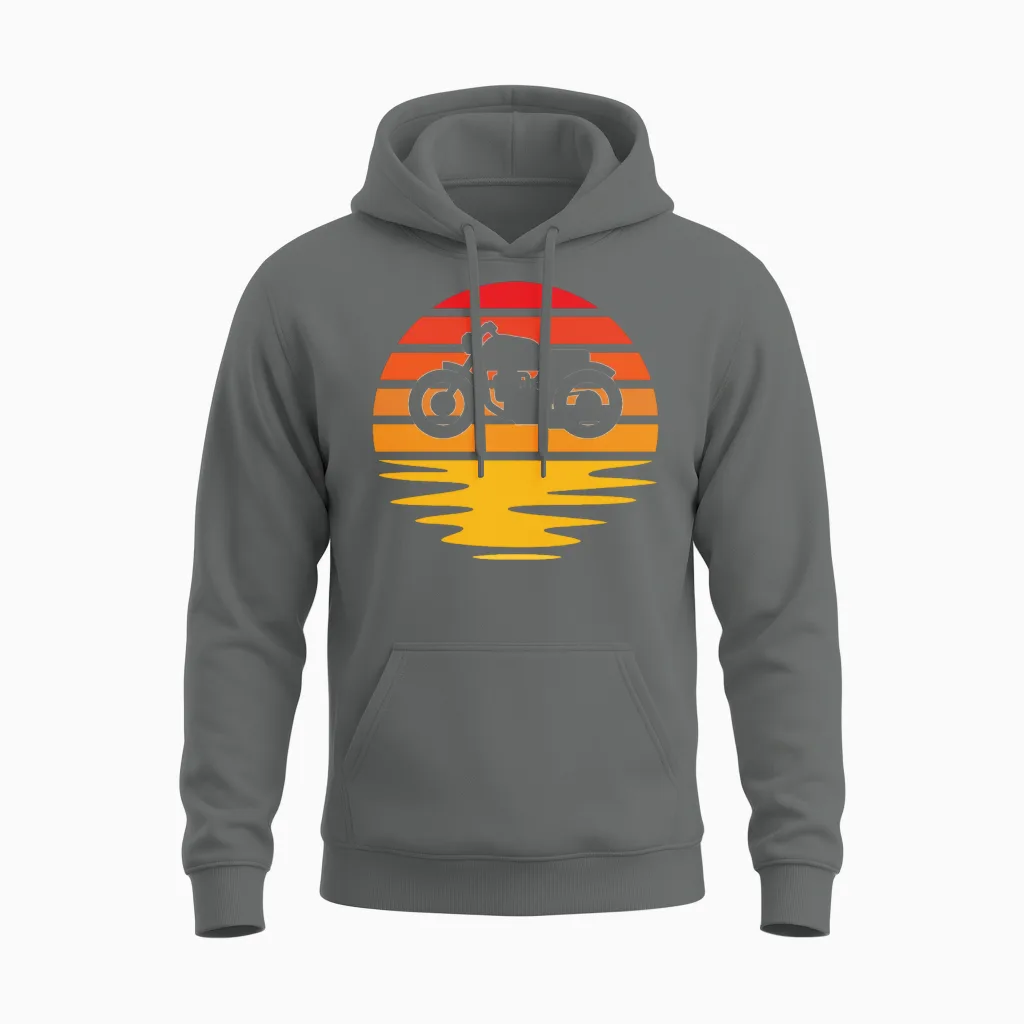 Motorcycle Retro - Motorcycles Unisex Hoodie in Graphite Heather