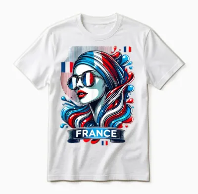 French Flag, French Flag Gift, France Supporter, T-Shirt, White, S Unisex T-Shirt - White