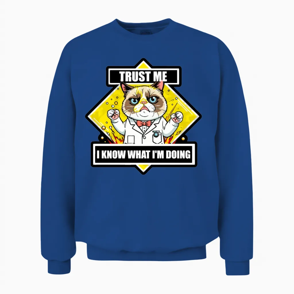 Funny Cat - Lovers Unisex Sweatshirt in Royal