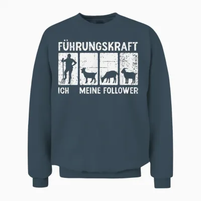 Ziege Führungskraft Ziegenbock Landwirtin Ziegen Unisex Sweatshirt - Dark Heather