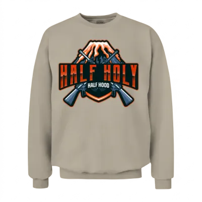 Half_holy_half_hood Unisex Sweatshirt - Sand