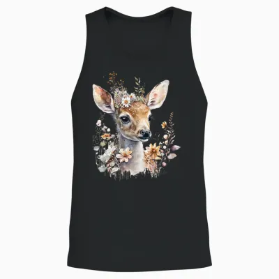 Reh, Hirsch, Reh Kostüm Damen, Reh Kostüm Mädchen, Trachten Unisex Tank Top - Black