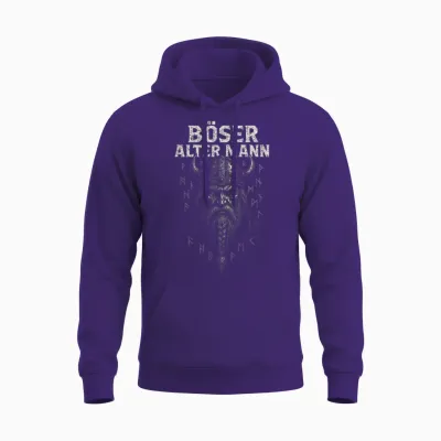 Böser Alter Mann - Biker Alter Mann Totenkopf Unisex Hoodie - Purple