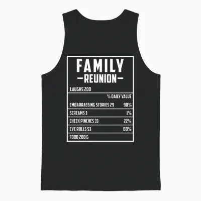 Matching Family Gathering Reunion Party Family Unisex Tank Top - Black