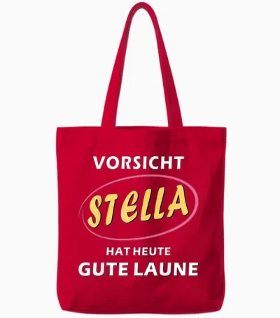 Stella First Name Girls Women Gift Ideas for Stella T-Shirt, Black Tote Bags - Red