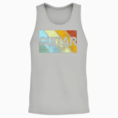 Guitar Retro Unisex Tank Top - Ash