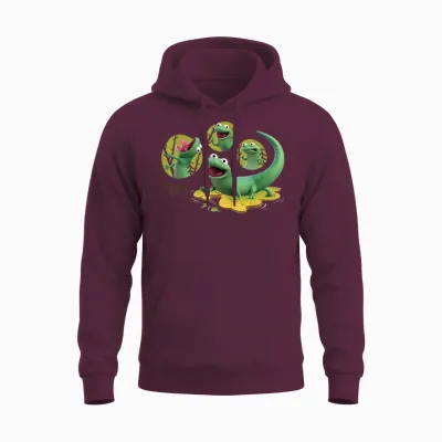 Disney and Pixar's Hoppers Tom the Lizard Lizard Lizard Unisex Hoodie - Maroon