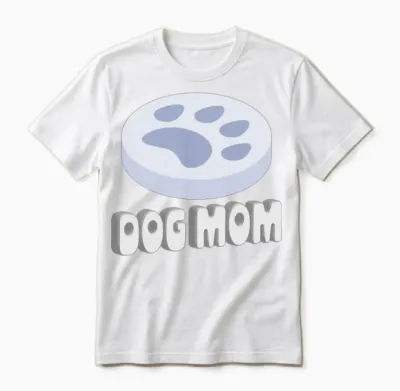 Dog Mom Unisex T-Shirt - White