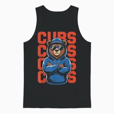 Vintage Cubs Gift for Men Women Boys Girls Unisex Tank Top - Black