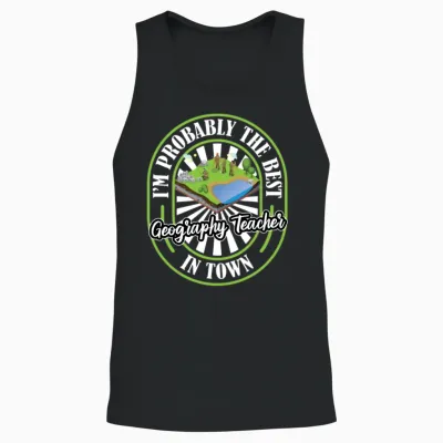 Geography Funny Unisex Tank Top - Black
