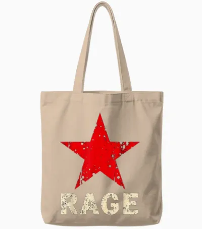 Rage Against the Music Style Vintage Machine Tote Bags - Natural