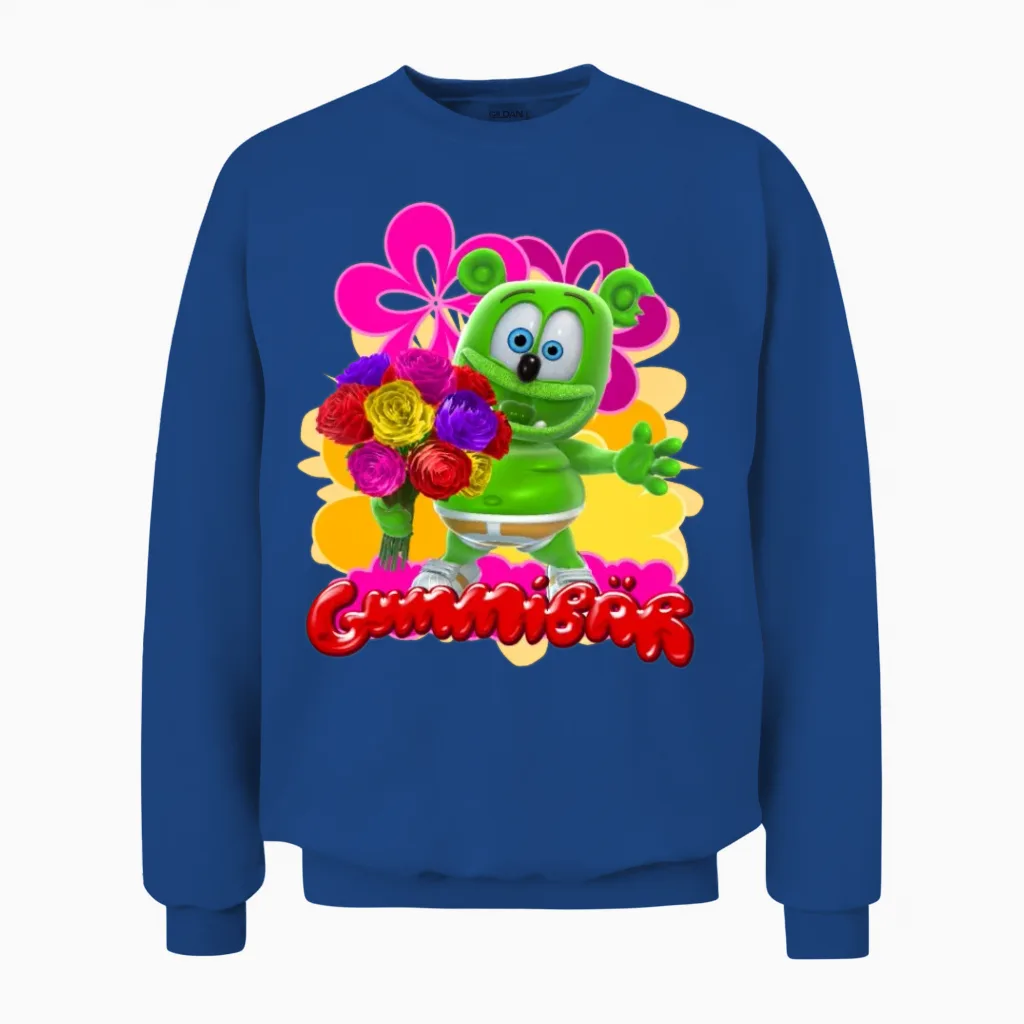 Gummibär Flowers Floral & Botanical Unisex Sweatshirt in Royal
