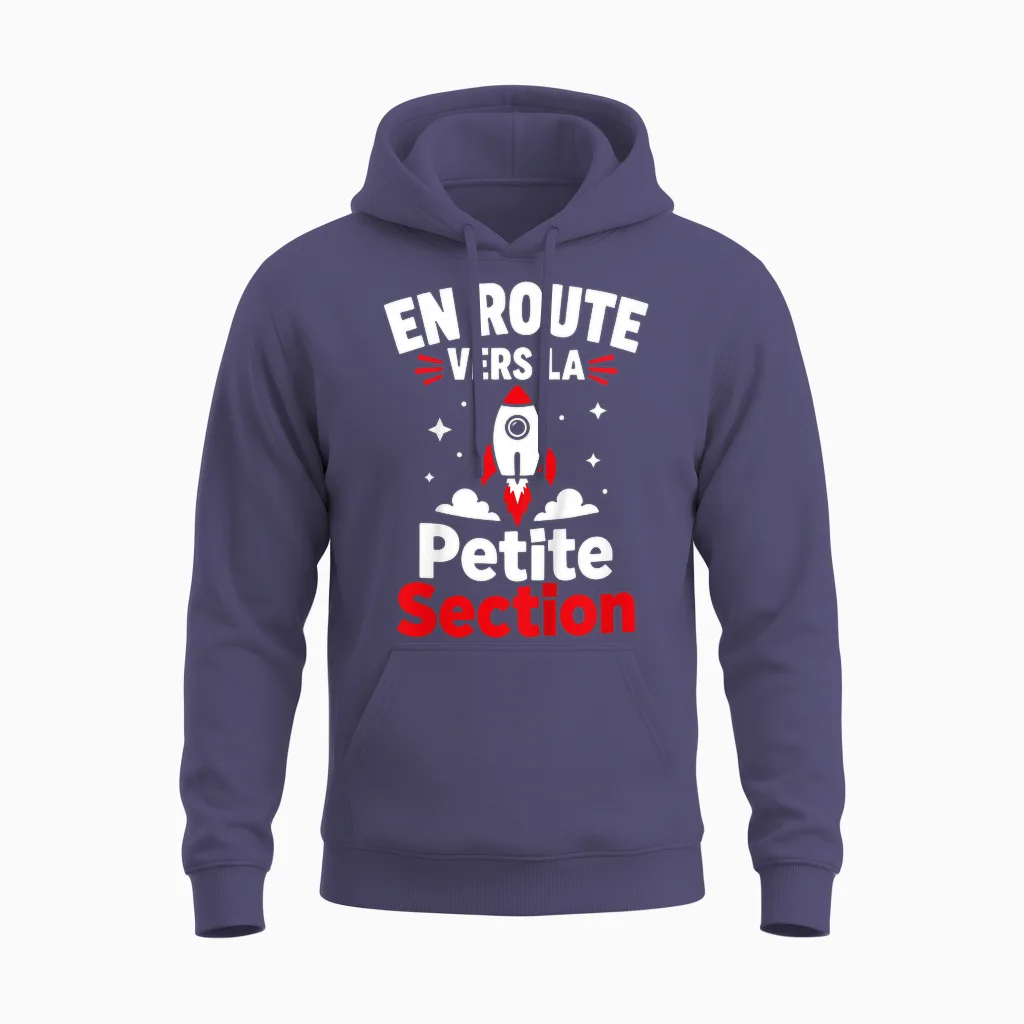 Enfant Humour Maternelle élève Rentrée Des Classes Petite Section Unisex Hoodie in Heather Sport Dark Navy