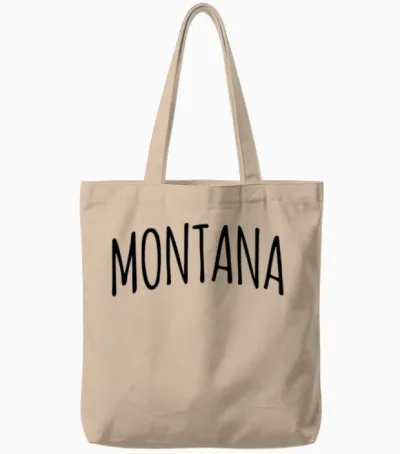 Cute Montana Tote Bags - Natural